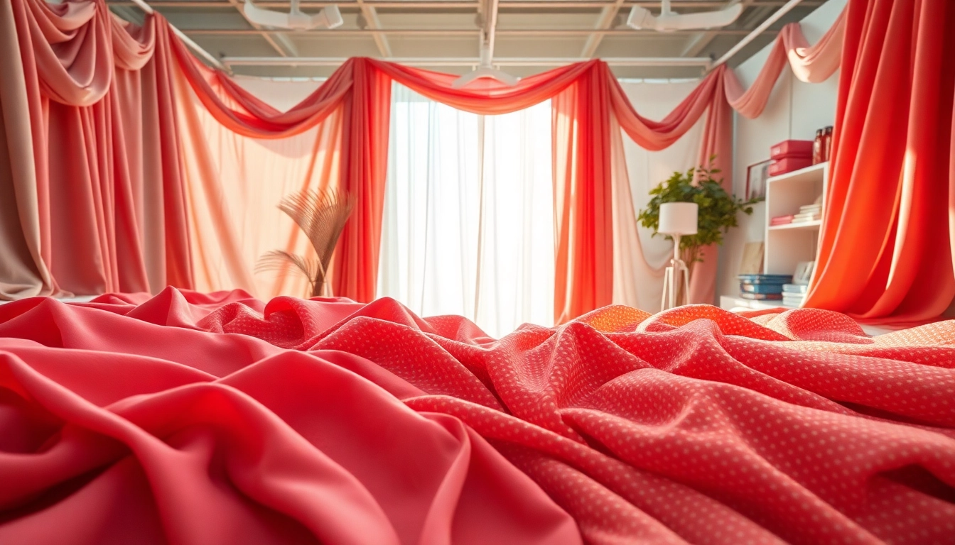 Koop stof voor jurk met een breed assortiment in een creatieve showroom.