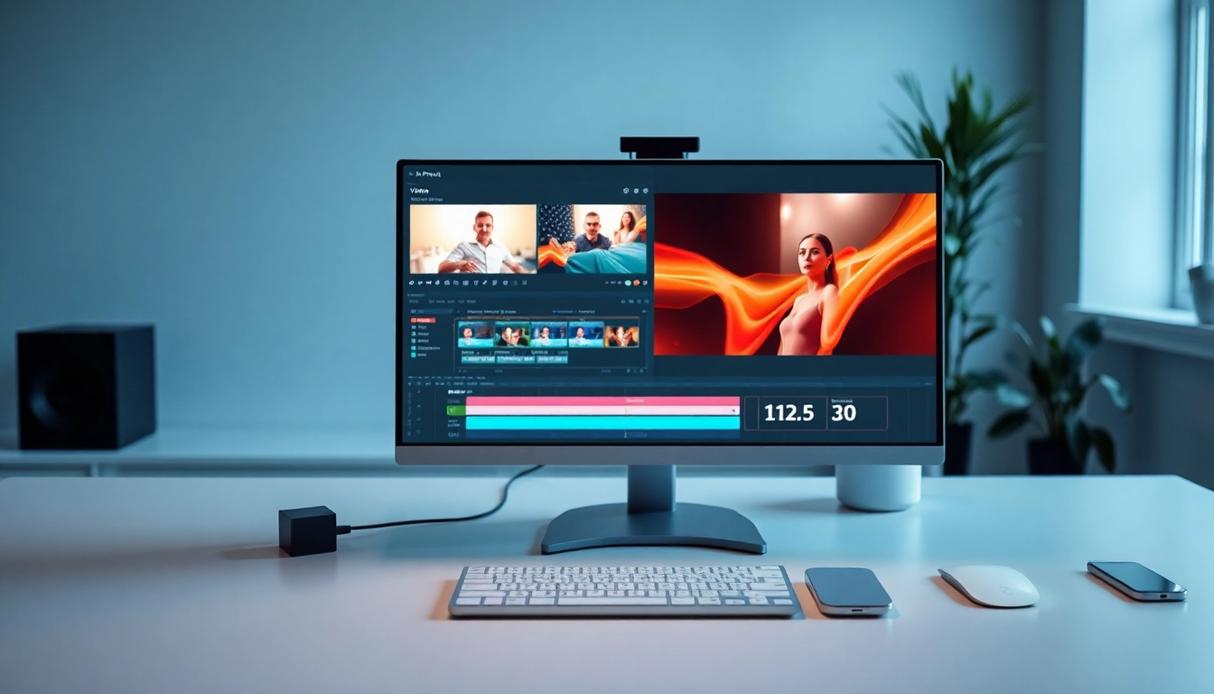 Utilize video to prompt AI to create seamless video content transformation in a modern workspace.