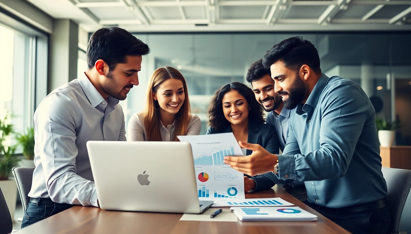 Explore competitive intelligence faqs with a diverse team analyzing data in a modern office.