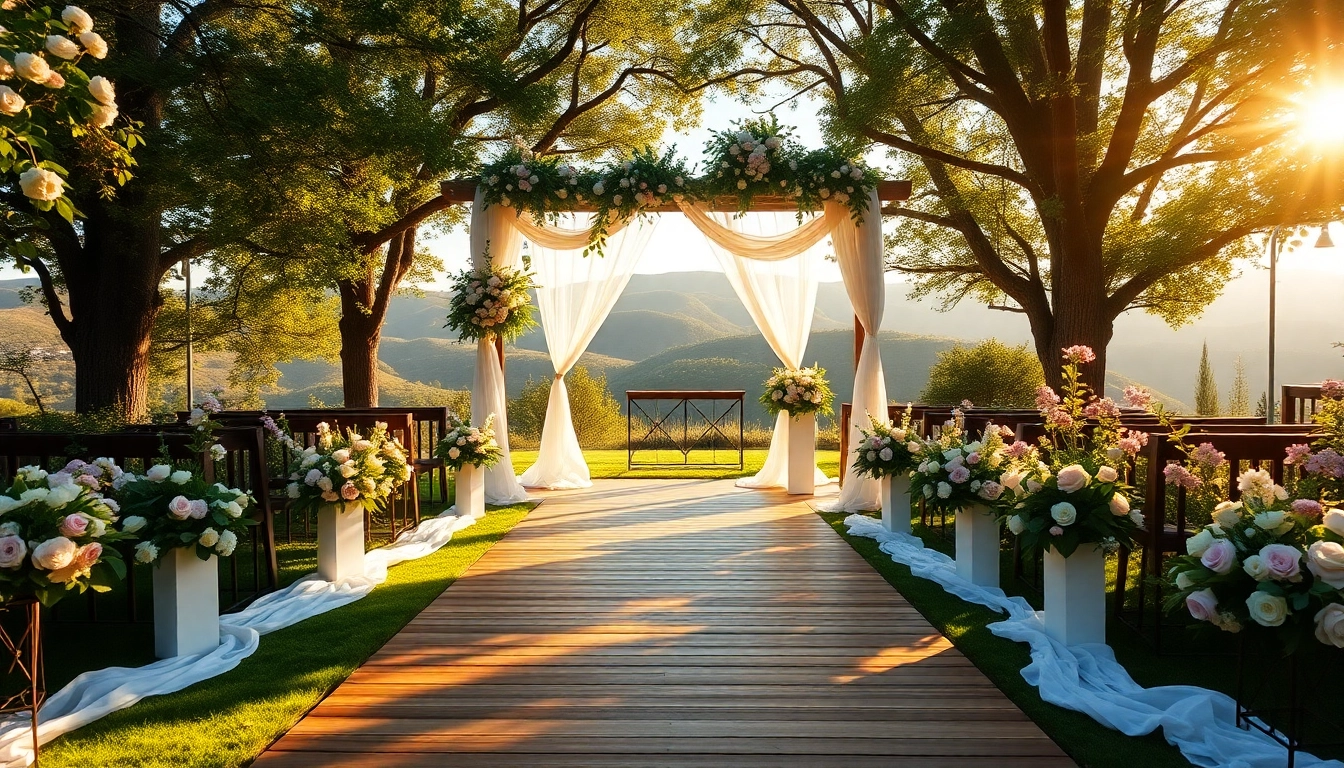 Northern California wedding venues showcase stunning outdoor ceremonies with lush scenery and floral designs.
