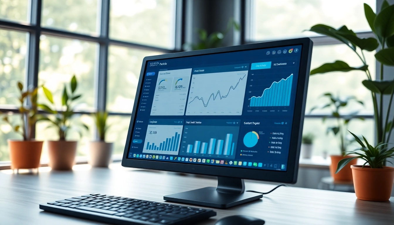 Analyze your website performance using the SEO Rank Tracker in a modern digital workspace.